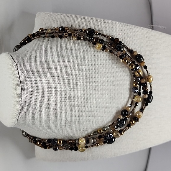 Mei Fa Four Strand Beaded Necklace - Picture 1 of 10